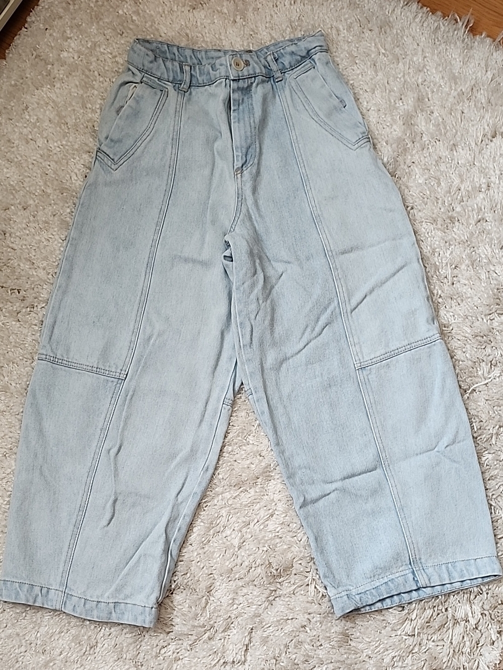 ZARA SRPLS Light Indigo Baggy Jeans 10/11 Kb3
